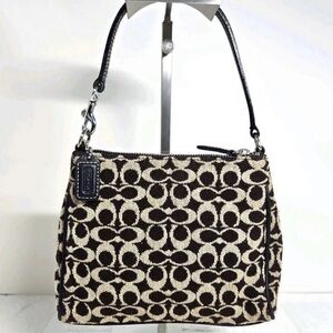 Y2K Coach Jacquard Signature Mini Accessory Bag
